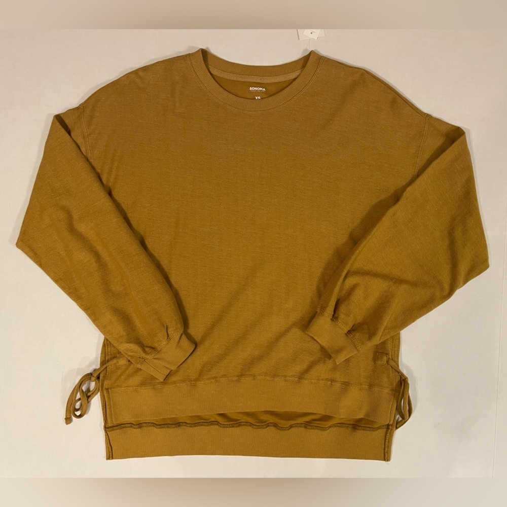 Sonoma Side Tie Oversized Tunic Sweatshirt Size XS NWT